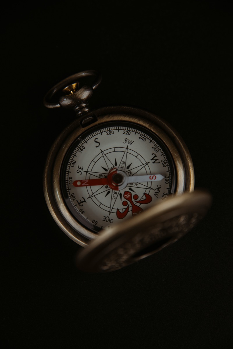 Vintage compass symbolizing ethical direction