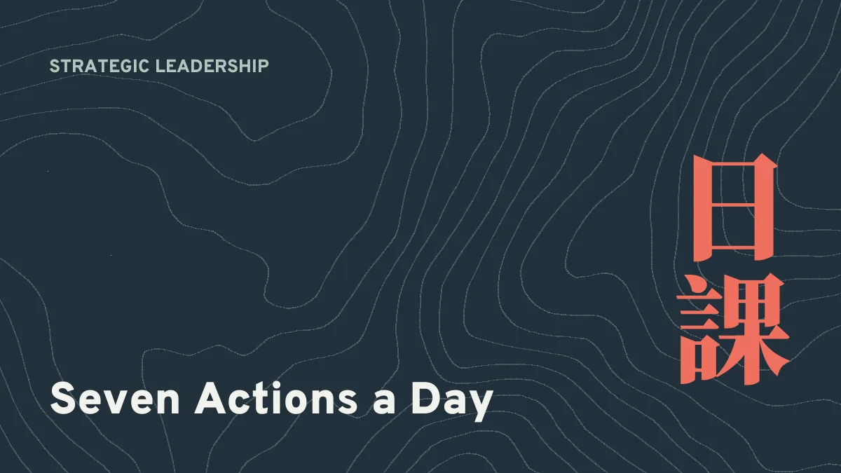 Map cover: Seven Actions a Day, with the Chinese keyword 日課